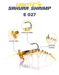 Caretta Sakura Shrimp 6.5 Gr 76 mm Silikon Karides